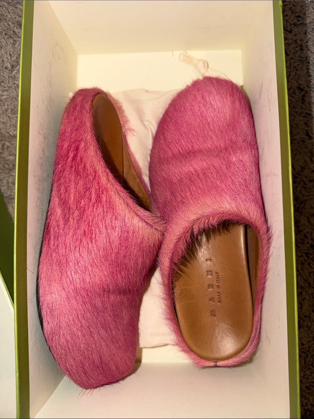 Marni Pink Calfskin Fussbett Sabot